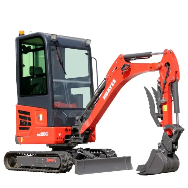 NEW 2 Ton Pro Mini Excavator with 16HP Kubota Engine & Enclosed Cab | HUAYEE HY20C - Image 2