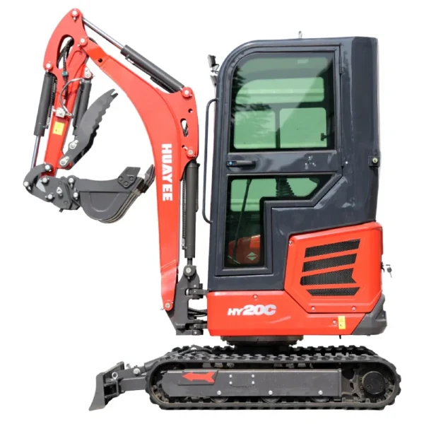 NEW 2 Ton Pro Mini Excavator with 16HP Kubota Engine & Enclosed Cab | HUAYEE HY20C - Image 3