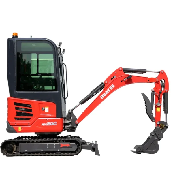 NEW 2 Ton Pro Mini Excavator with 16HP Kubota Engine & Enclosed Cab | HUAYEE HY20C - Image 4