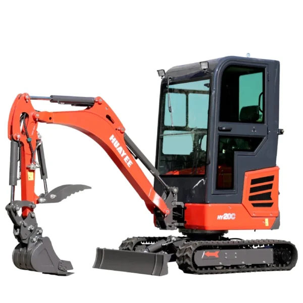 NEW 2 Ton Pro Mini Excavator with 16HP Kubota Engine & Enclosed Cab | HUAYEE HY20C